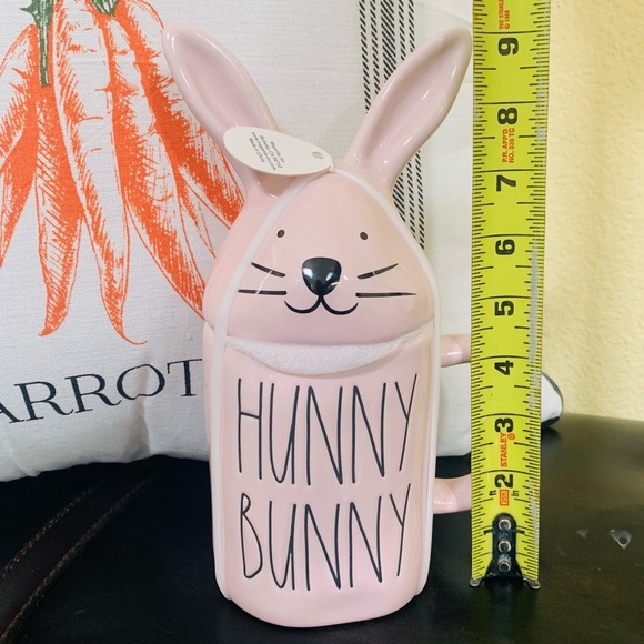 RAE DUNN HUNNY BUNNY EASTER MUG LID CANISTER PINK - Picture 8 of 13